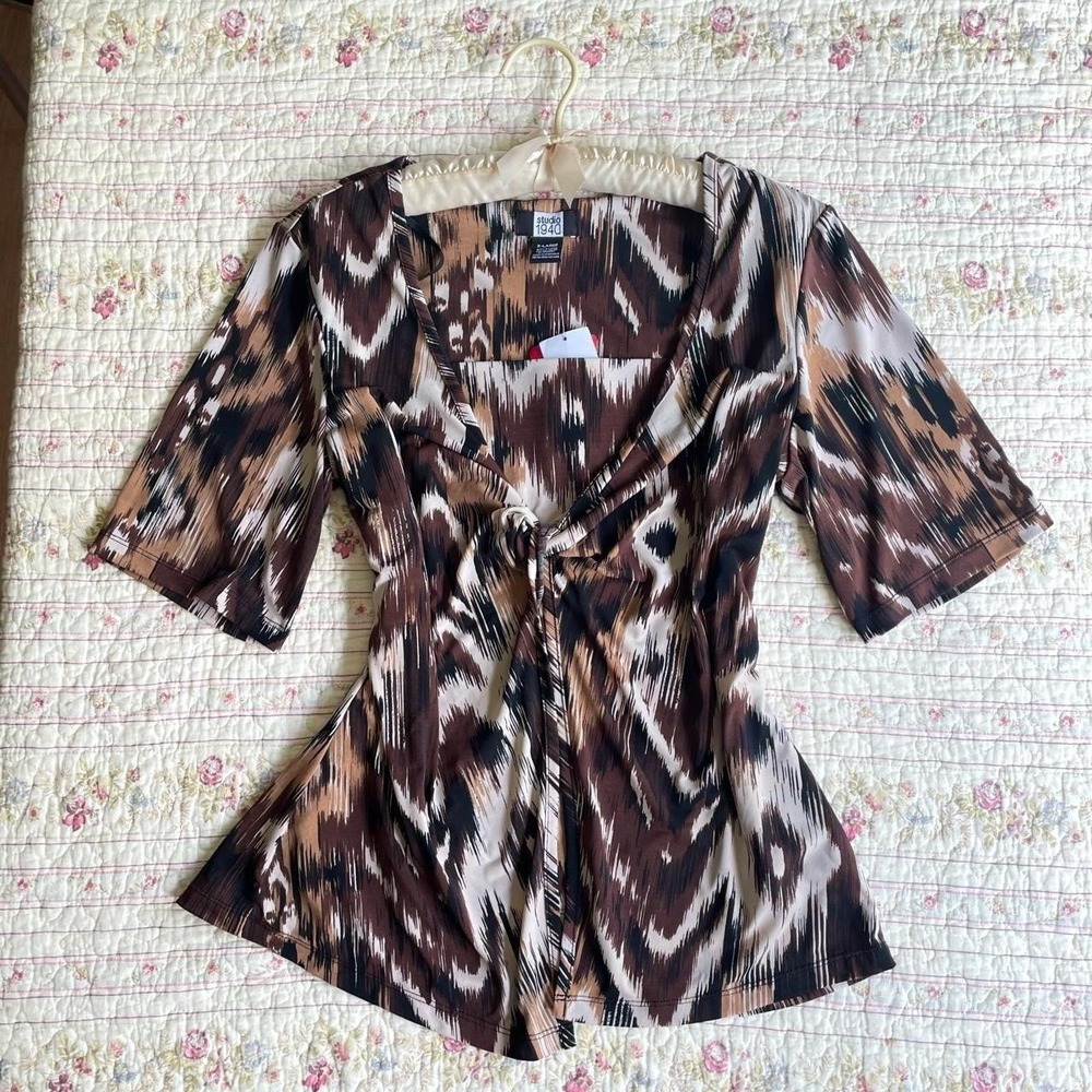 Y2K brown fairy top